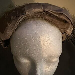 Tan and Cream Bow Motif Fascinator